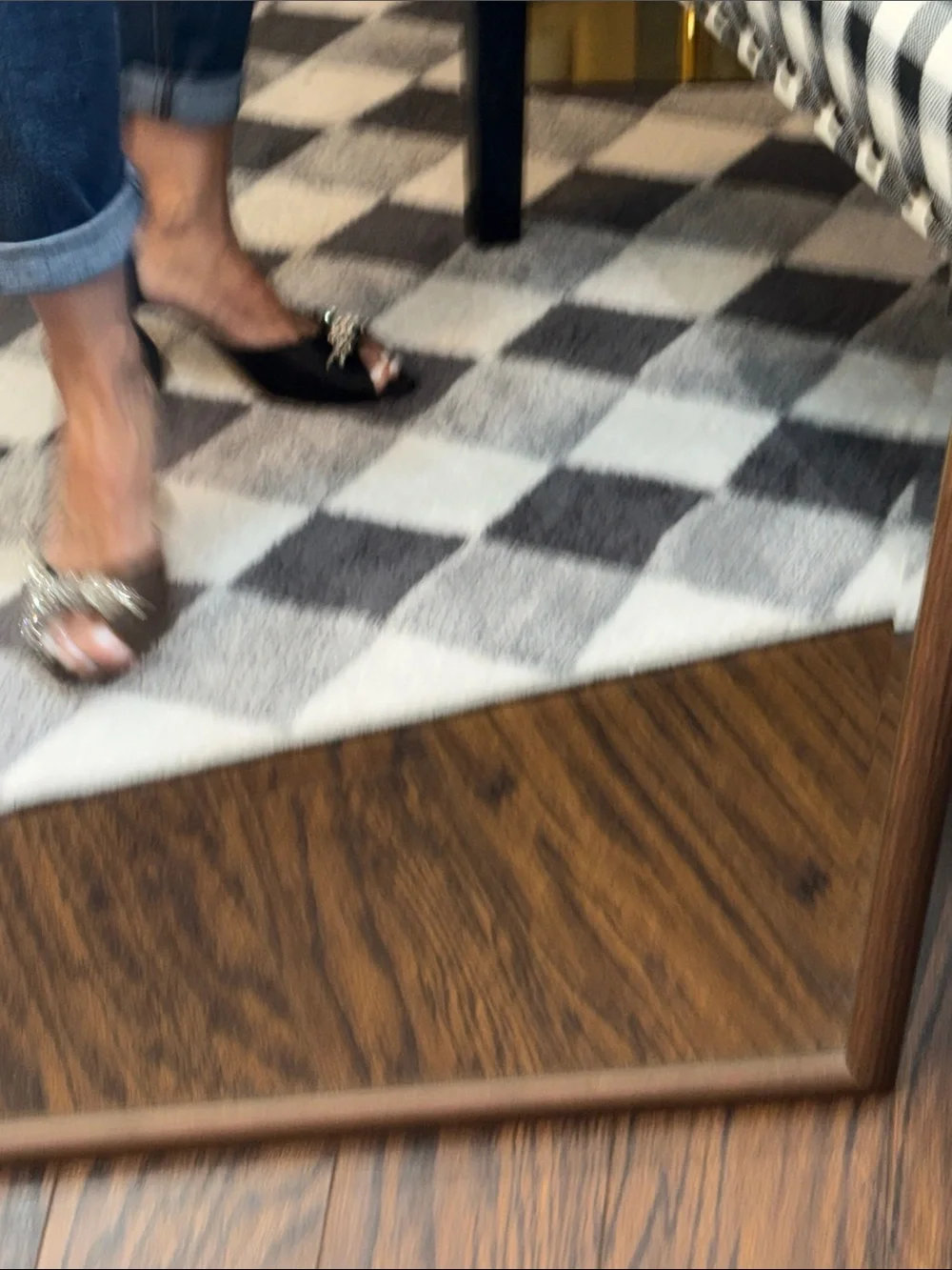Embellished Black Satin Heels